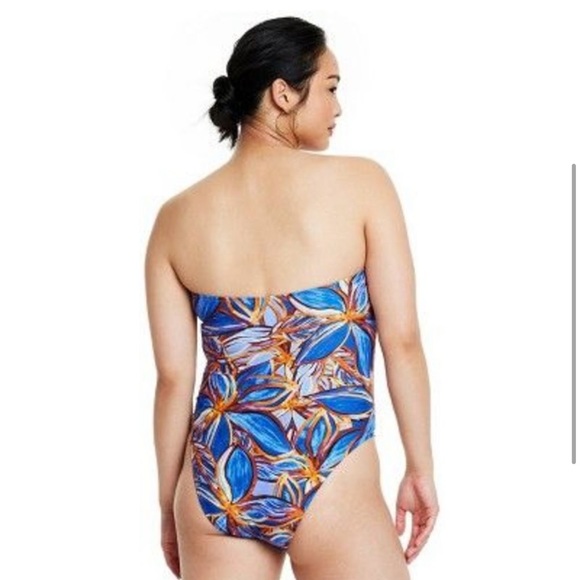 Fe Noel X Target leafy palm print deep V-neck one piece swimsuit - Picture 4 of 6